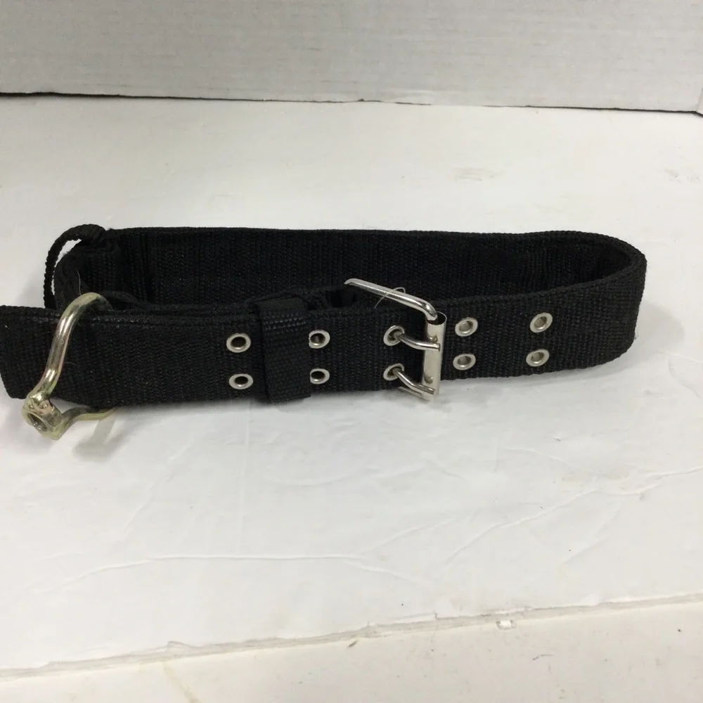 Dog Collar Canvas Black with Silver Closure Sz 26 in NWOT